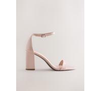 Next Blush Pink Standard/Wide Fit Block Heel Sandals
