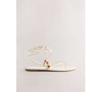 Next Bone/Cream Forever Comfort Wrap Sandals