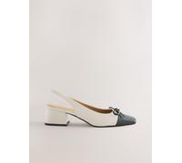 Next Bone Forever Comfort Slingback Square Toe Block Heels Bone 8 EU 42 W