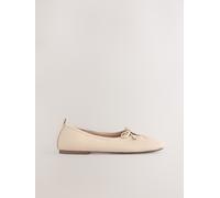 Next Bone Forever Comfort Tie Up Round Toe Ballet Flats Bone EU 42 (UK 8)