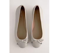 Next Bone Round Toe Leather Ballerina Shoes Bone 6.5 EU 40W