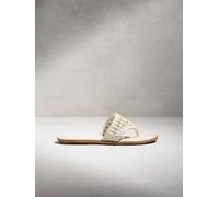 Next Bone Weave Toe Thong Leather Sandals