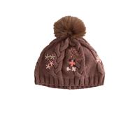 Next Bonnet marron / vert pastel / rose ancienne / rouge clair, Taille 48