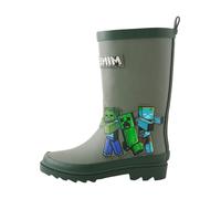 Next Bottes en caoutchouc 'Minecraft' bleu / vert / kaki / noir, Taille 34,5