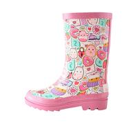 Next Bottes en caoutchouc 'Squshmallows Wellies' turquoise / lilas / orange / rose, Taille 35,5