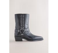 Next Bottes mi-longues à enfiler avec clous Noir EU 38 (UK 5)