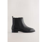 Next Black Leather Extra Wide Fit Forever Comfort Chelsea Ankle Boots