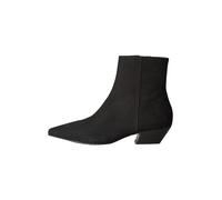 Next Black Nubuck Leather N. Premium Chisel Toe Flat Ankle Boots