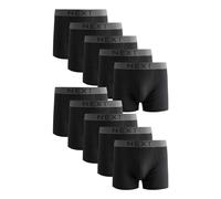 NEXT Homme Caleçon 100% Coton, Lot de 10 Noir M