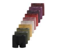 Next Boxers beige / miel / gris clair / olive / vert foncé / aubergine / rose ancienne / bordeaux / rouge orangé / noir, Taille M