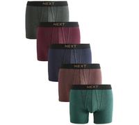 Next Boxers bleu marine / gris foncé / émeraude / bordeaux / rouge cerise, Taille XS