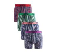 Next Boxers bleu marine / vert / violet / rouge, Taille L