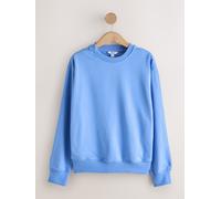Next Bright Blue Relaxed Fit Essentials Longline Sweatshirt with Pockets
