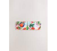 Next Bright Fruit/Tropical Print Contrast Frill Bandeau Bikini Top