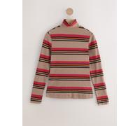 Next Brown/Burgundy Red Stripe Ribbed High Neck Long Sleeve T-Shirt