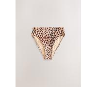 Next Brown Leopard Print High Waist High Leg Bikini Bottoms