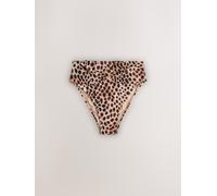 Next Brown Leopard Print High Waist Ostomy High Waist Stoma Bikini Bottoms