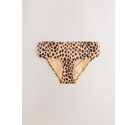 Next Brown Leopard Print Roll Top Print Bikini Bottoms