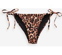 Next Brown Leopard Print Shirred Bikini Bottoms