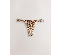 Next Brown Leopard Print Tanga Bikini Bottoms