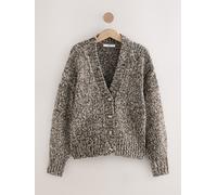 Next Brown Multi Twist Knitted Cardigan With Wool