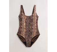 Next Brown Snake Print Tummy Control Period Scoop Swimsuit