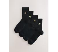 Next Bumble Bee Embroidered Motif Ankle Socks 4 Pack