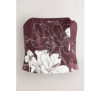 Next Burgundy/Ecru Floral Print Satin Bandeau Top