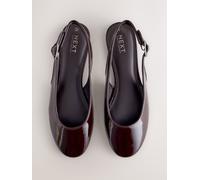 Next Burgundy Red Forever Comfort Round Toe Slingback Flats Burgundy Red EU 42 W (UK 8)
