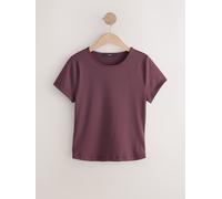 Next Burgundy Red Soft Touch Slinky Crew Neck Short Sleeve T-Shirt