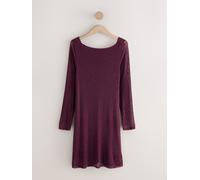 Next Burgundy Red Sparkle Embellished Cowl Back Mini Dress Burgundy Red M Petite (EU 40-42)