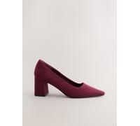Next Burgundy Red Standard/Wide Fit Standard Chisel Toe Block Courts Burgundy Red 6 EU 39
