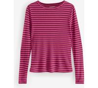 Next Burgundy Red Stripe Long Sleeve Crew Neck T-Shirt