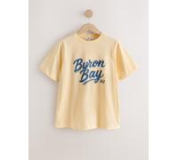Next Butter Yellow Graphic Short Sleeve Crew Neck Heavyweight T-Shirt