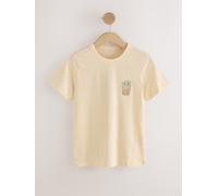 Next Butter Yellow Matcha Graphic Essential Pure Cotton Short Sleeve Crew Neck T-Shirt