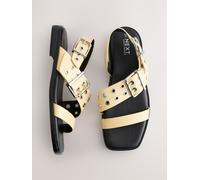 Next Buttermilk Yellow Buckle Strap Sandals