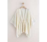 Next Caftan en lin mélangé à nouer sur le devant avec détails crochetés pâle XL (FR 50-52)