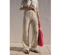 Next Camel Crochet Wide Leg Trousers