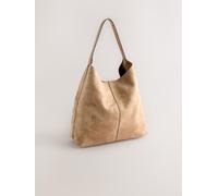 Next Camel Faux Suede Slouchy Shoulder Bag