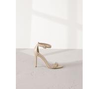 Next Camel Signature Premium Leather High Round Toe Simple Sandals