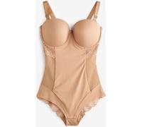 Next Caramel Nude DD+ Firm Tummy Control Lightly Padded Lace Body