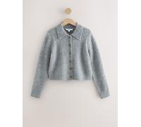 next Cardigan à col tricoté avec laine Gris S Regular (FR 38-40)
