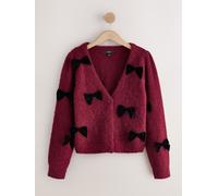 Next Cardigan à naud en velours tricoté avec laine