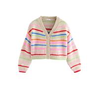 Next Cardigan beige / bleu / éosine / rouge, Taille 164