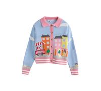 Next Cardigan bleu ciel / jaune / orange / pitaya, Taille XS