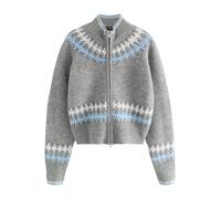 Next Cardigan bleu clair / gris chiné / blanc, Taille 6XL-7XL