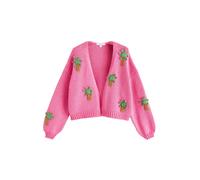 Next Cardigan chocolat / vert / rose, Taille XL