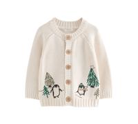 Next Cardigan crème / brocart / vert / noir, Taille 116