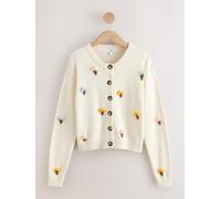 Next Cardigan en coton à col ras du cou crème XL Regular (FR 50-52)