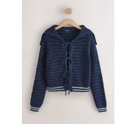 Next Cardigan en coton riche en maille noué sur le devant